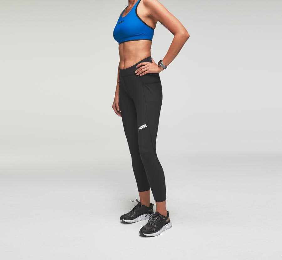 Hoka One One Broek Dames - Performance Crop Tight - Zwart - UF8094352